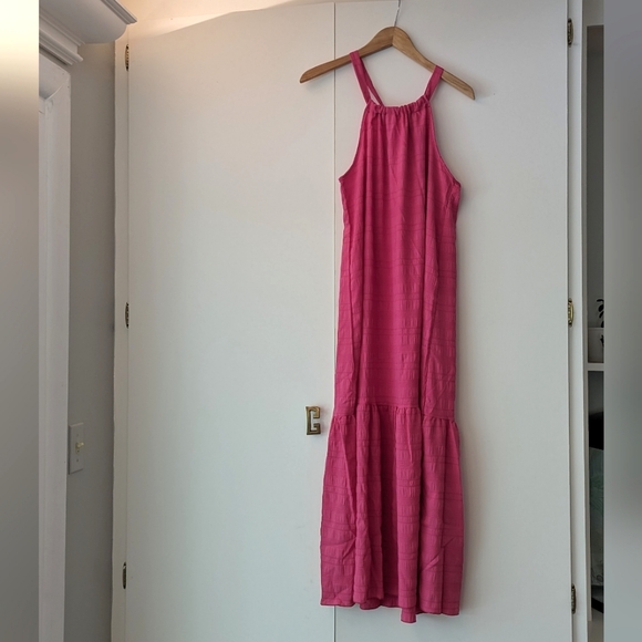 🩷 New in package Shein halter ruffle maxi dress Size XS - Picture 2 of 7